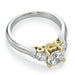 0.75ct White Gold Three Stone Ring with Yellow Gold Hope and Love Symbols