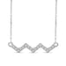 1/10 Carat T.W. Genuine White Diamond Zigzag Necklace in 14K White Gold