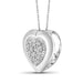 1/7 Carat T.W. Genuine White Diamond Heart Pendant in 14K White Gold