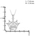 1/10 Carat T.W. Genuine White Diamond Crown Pendant in 14K White Gold
