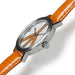 Orange Peace Sign and Orange Leather Strap watch