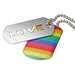 Silver and Rainbow Enamel LOVE Tags