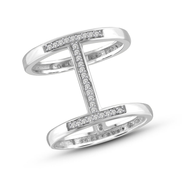 1/5 Carat T.W. Genuine White Diamond Open Ring in 14K White Gold