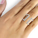 1/10 Carat T.W. Genuine White Diamond Open Ring in 14K White Gold