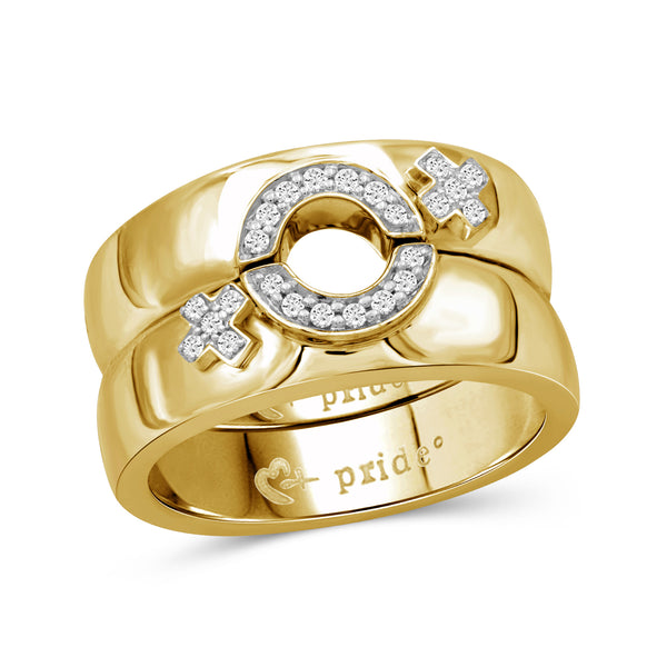 1/5 CTW 14K Yellow Gold Female Insignia Combination Ring