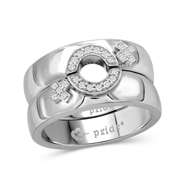 1/5 CTW 14K White Gold Female Insignia Combination Ring