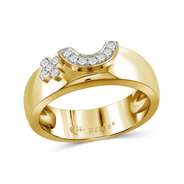1/10 CTW 14K Yellow Gold Female Insignia Ring