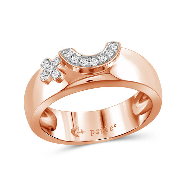 1/10 CTW 14K Rose Gold Female Insignia Ring