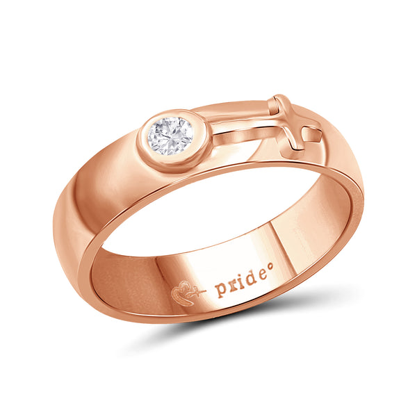1/5 CTW 14K Rose Gold Ring with Female Insignia