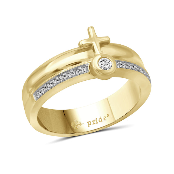 1/4 CTW 14K Yellow Gold Female Insignia Combination Ring