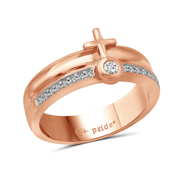 1/4 CTW 14K Rose Gold Female Insignia Combination Ring