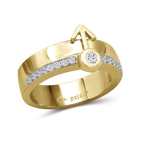 1/4 CTW 14K Yellow Gold Male Insignia Ring