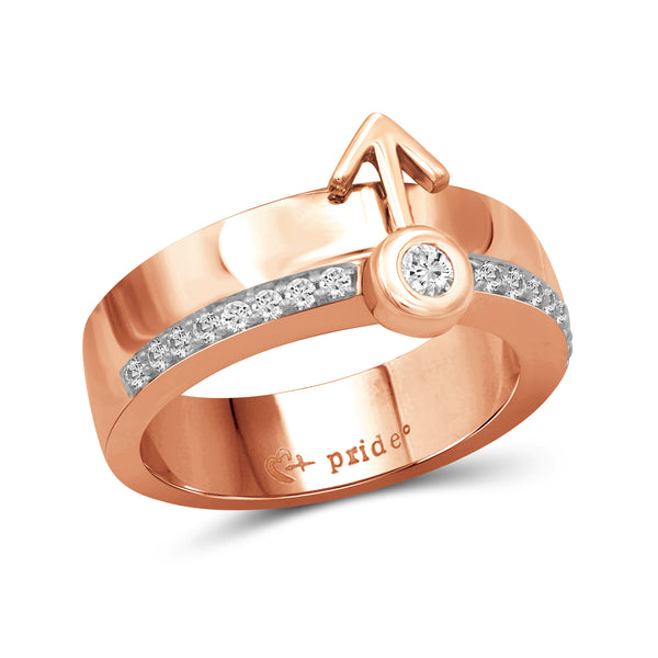 1/4 CTW 14K Rose Gold Male Insignia Ring