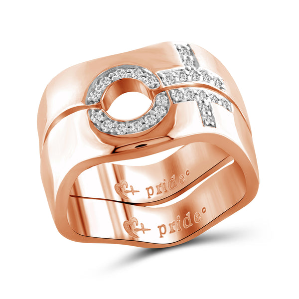 1/5 CTW 14K Rose Gold Female Combination Ring