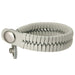 White Leather Woven Bracelet with Brass LockBR203