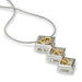 White and Yellow Gold Stacked Love Peace and Hope Necklace