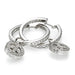 White Gold 1.40ct Hoops with Peace Charm