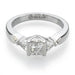 White Gold Princess and Trillion Engagement Ring