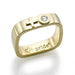 18k Yellow Gold Square Female Insignia Ring