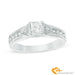 3/4 CT. T.W. Princess-Cut Diamond Tri-Sides Engagement Ring in 14K White Gold